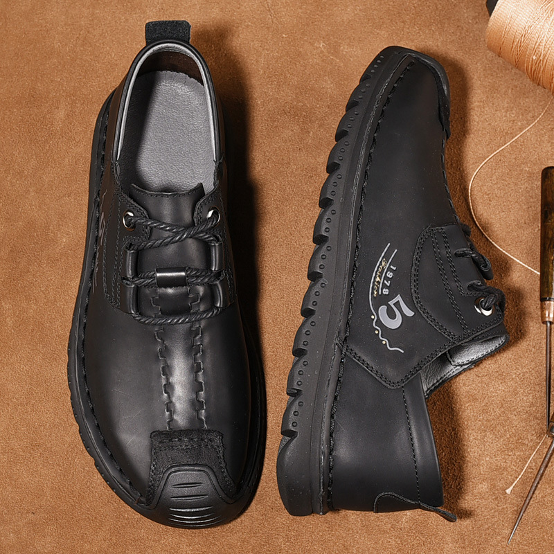 ⏰ 50% OFF - Men's Genuine Leather Non-Slip Orthopedic Shoes, Non-Slip, Wear-Resistant, Soft-Soled Casual Shoes