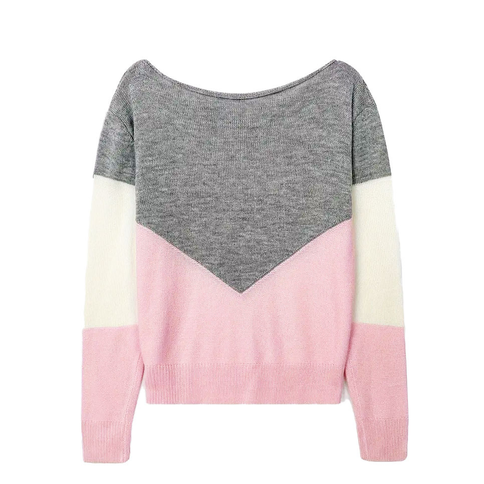🎄 Clearance Sale 🔥 Women's Color-Block Knitted Top