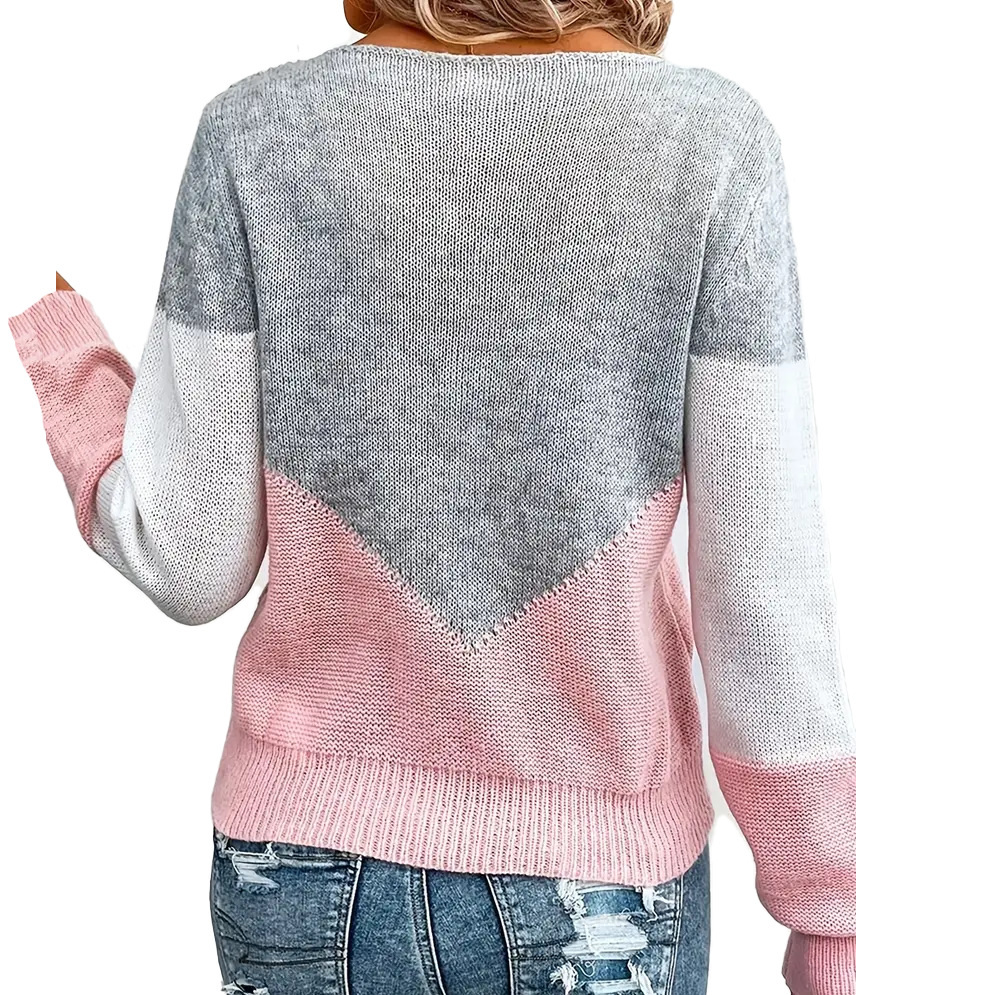 🎄 Clearance Sale 🔥 Women's Color-Block Knitted Top