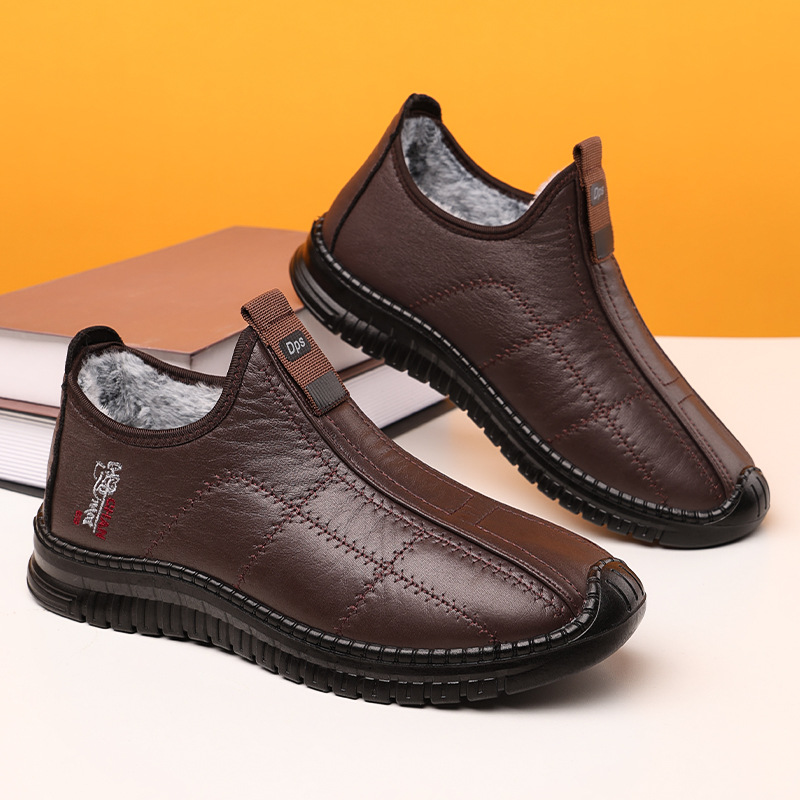 🔥Last Day! 60% Off🔥 Outdoor non-slip, comfortable arch support walking shoes, comfortable orthopedic leather boots, warm and insulated snow boots