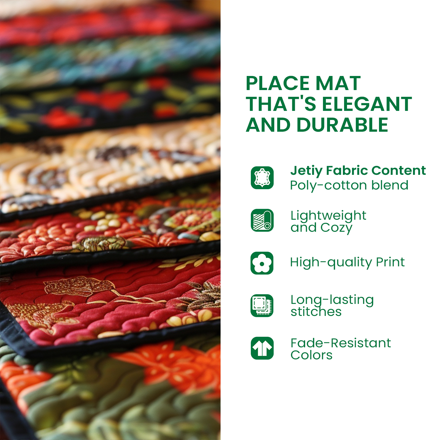 🔥Now 50% off🔥-A Variety Of Exquisite Quilted Placemat