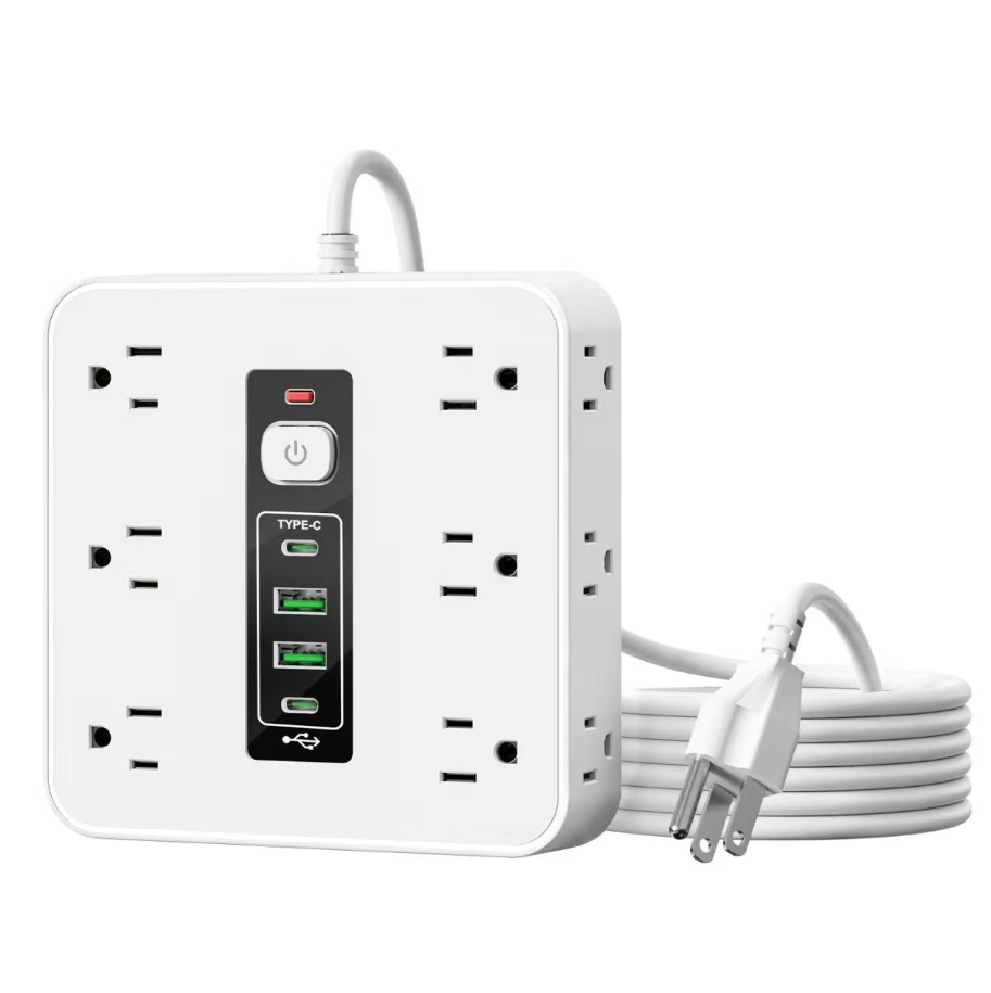 ⚡16-in-1 Power Strip with Switch & Surge Protection,ETL Listed Fireproof Power Strip