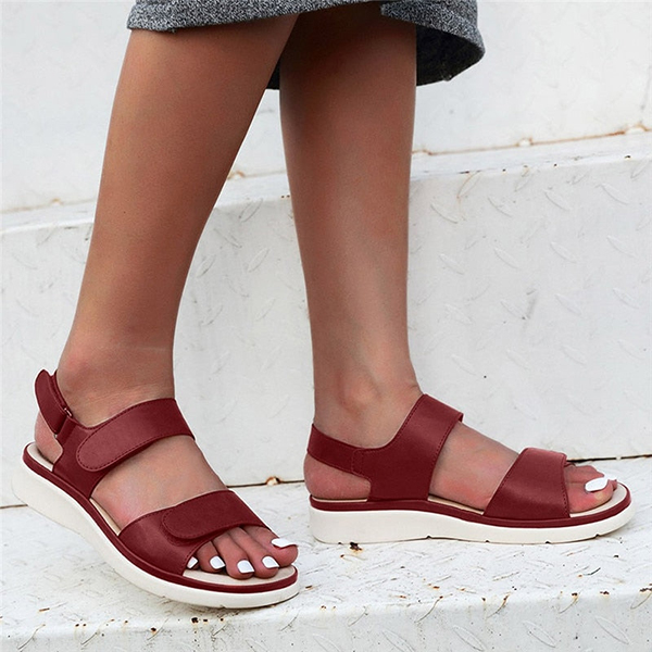 Casual Women Adjustable Flat Platform Beach Buckle Strap Sandals
