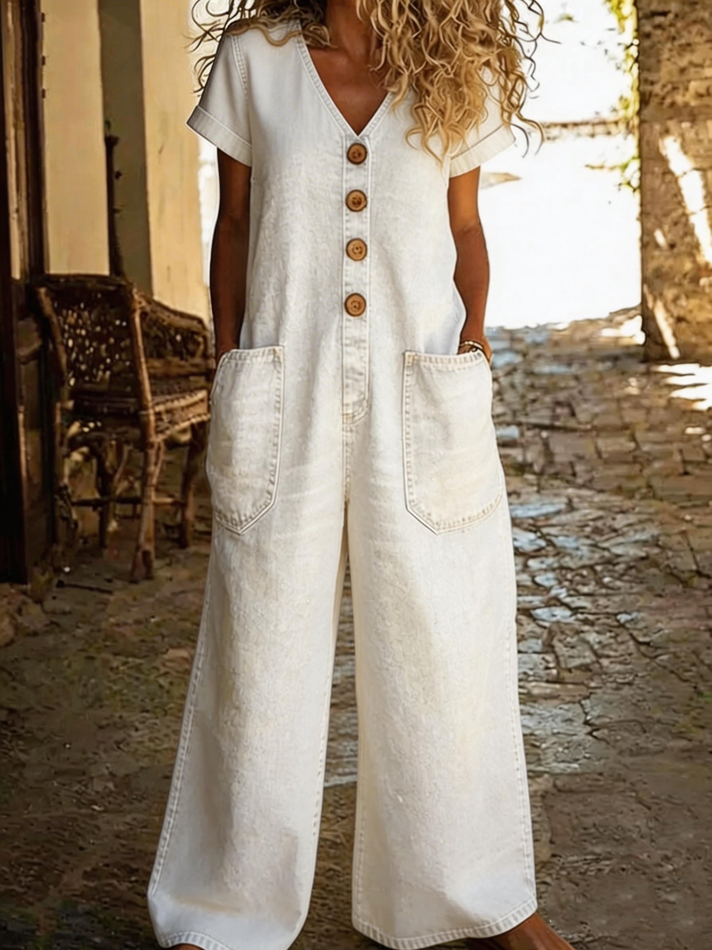Retro Cotton Linen Midi Dress Summer Styling Ideas