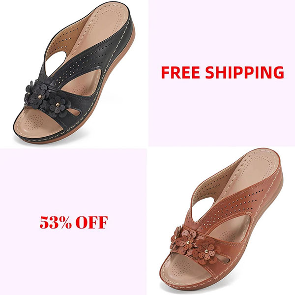 🔥Last Day Promotion 50% OFF - Women's Flowers Decor Arch Support Sandals