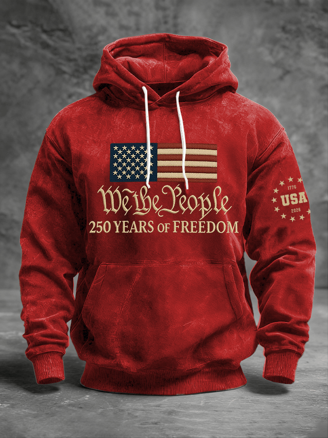 Men's Casual Long-Sleeved Hooded Sweatshirt