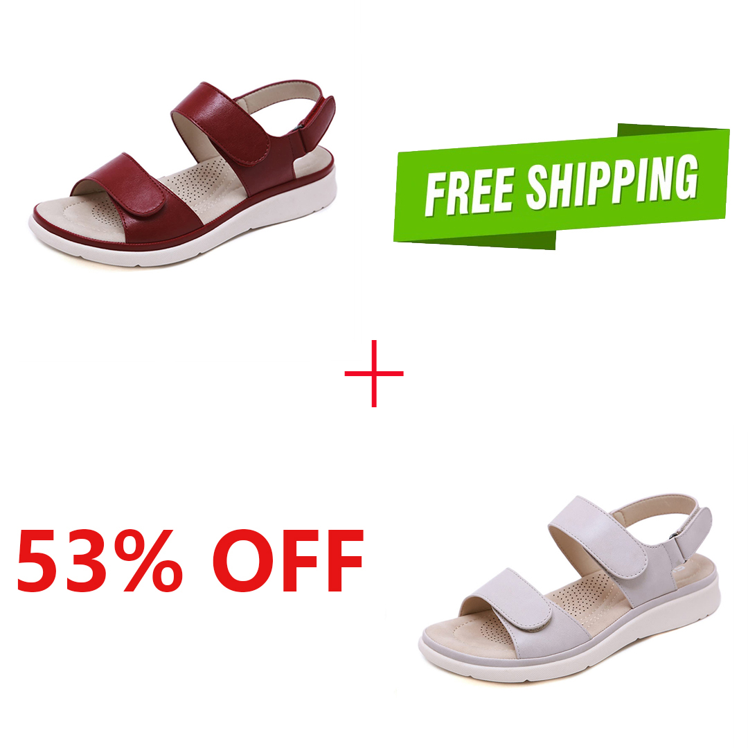 Casual Women Adjustable Flat Platform Beach Buckle Strap Sandals