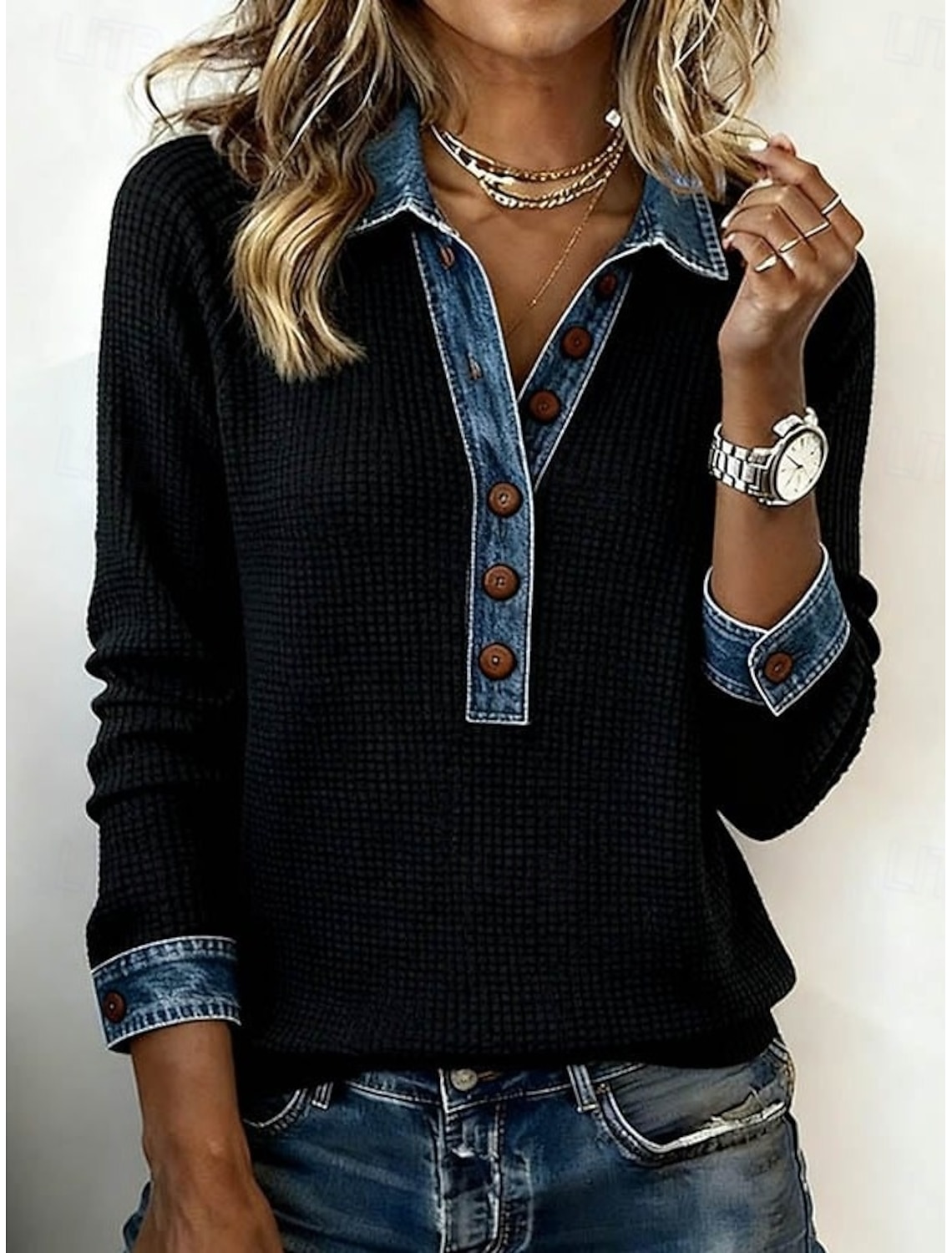 Women's Hoodies Elegant Punk Active Long Sleeve Lapel Regular Tops Home Work Street Blue Black Orange Green khaki Spring Fall Winter