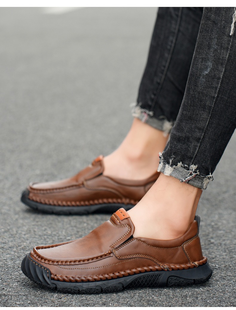 Limited Time Sale 70% OFF-Men’s Handmade Premium Leather Slip On Shoes