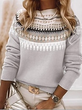 Women's Sweater Pullover Sweater Jumper Casual Soft Knit Outdoor Daily
