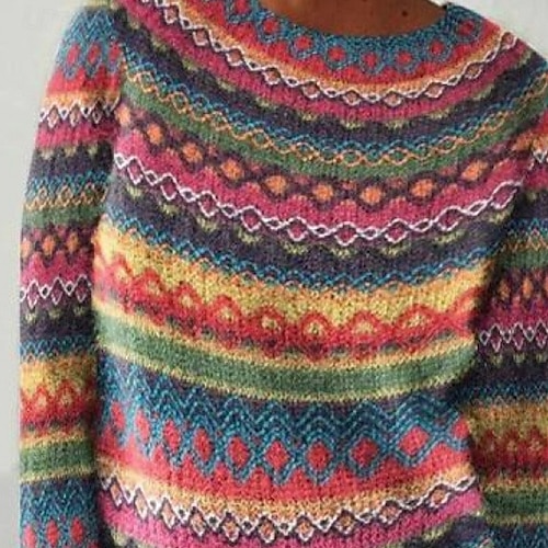 Women's Sweater Pullover Sweater Jumper Casual Soft Knit Outdoor Daily