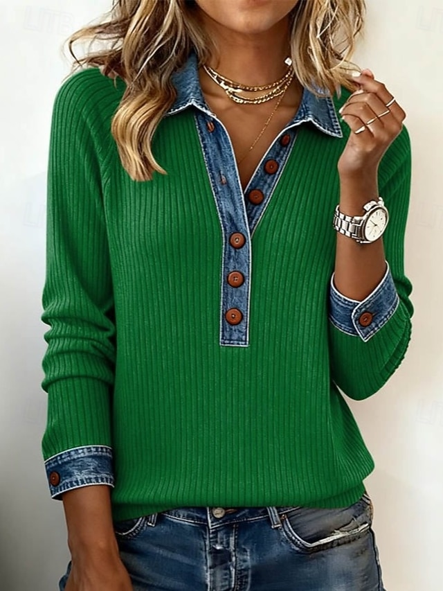 Women's Hoodies Elegant Punk Active Long Sleeve Lapel Regular Tops Home Work Street Blue Black Orange Green khaki Spring Fall Winter