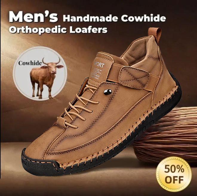 ⏰ 50% off - Men's Genuine Leather Non-Slip Orthopedic Casual Boots