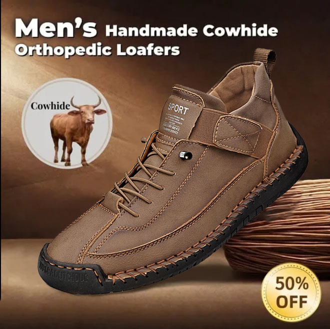 ⏰ 50% off - Men's Genuine Leather Non-Slip Orthopedic Casual Boots