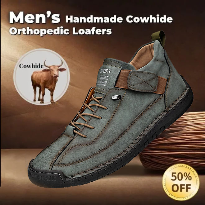 ⏰ 50% off - Men's Genuine Leather Non-Slip Orthopedic Casual Boots