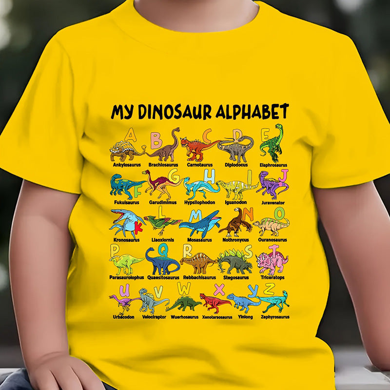 New Arrival 50 off%: Half-Price Offer Children's T-shirt with Dinosaur and Letter Prints