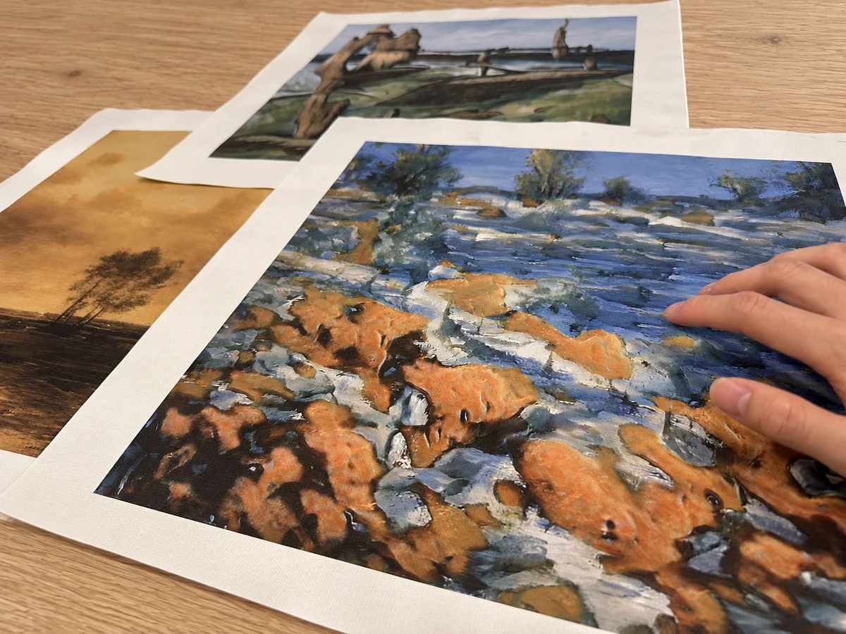Studio test prints · AI-edited from our photograph
