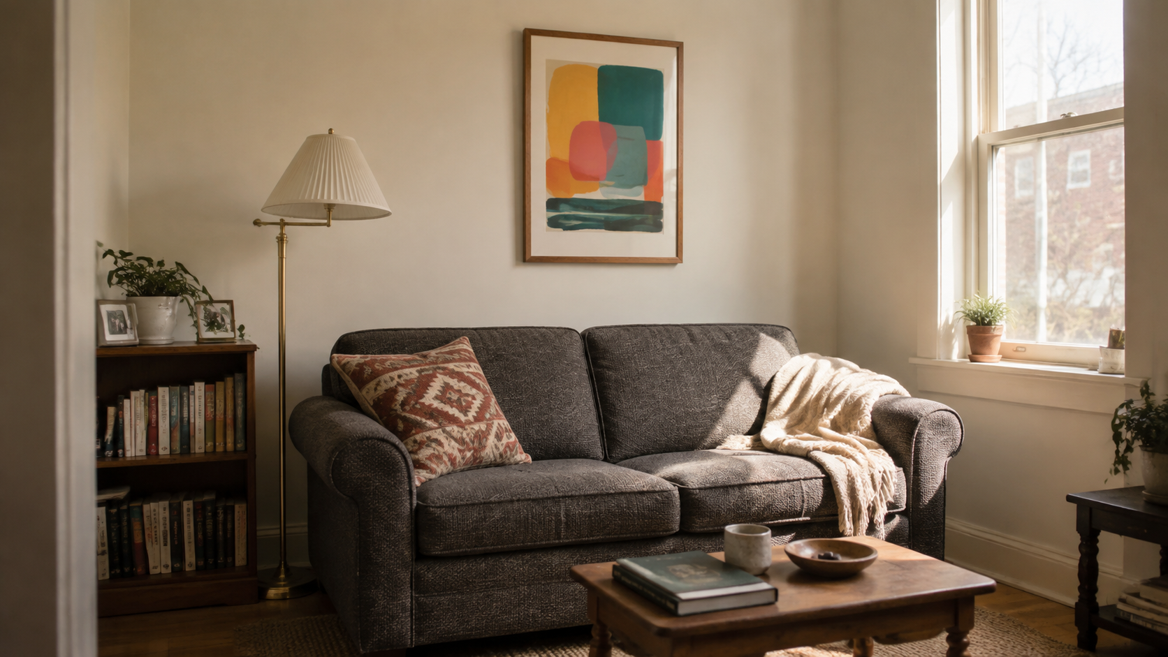AI-generated apartment illustration; not a customer home or installation test.