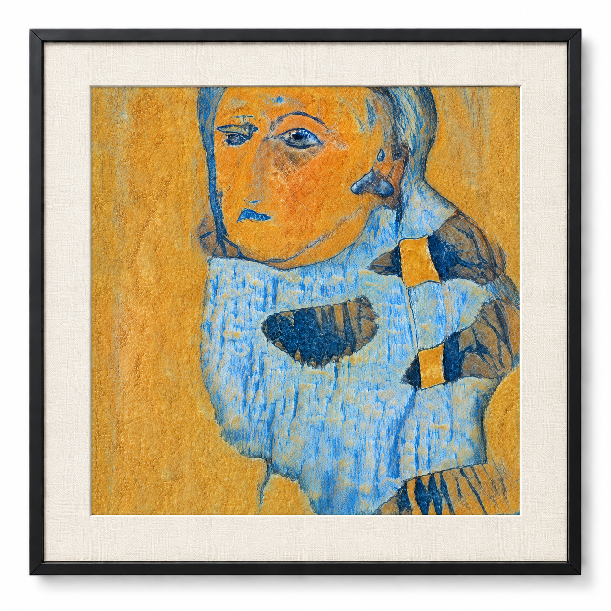 Portrait for an Absent Queen — artwork / framing visualisation
