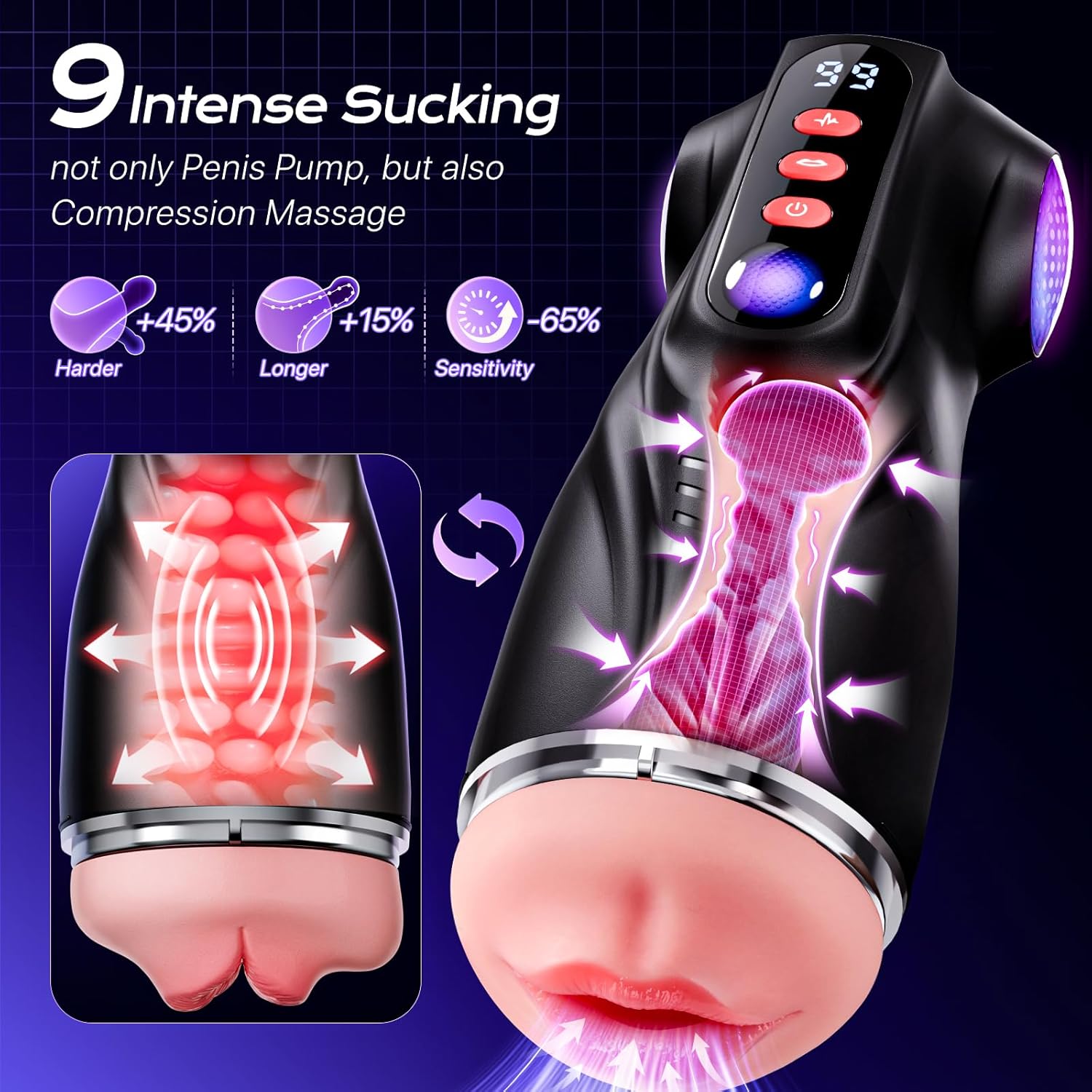 🔥🔥2025 Best-Selling Male Masturbation Toy - Realistic Vaginal Design