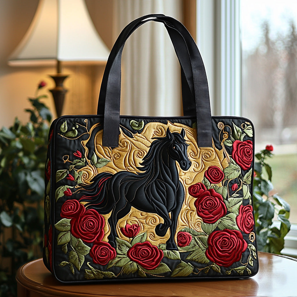 Horse Quilted Tote Bag NCU0VT202