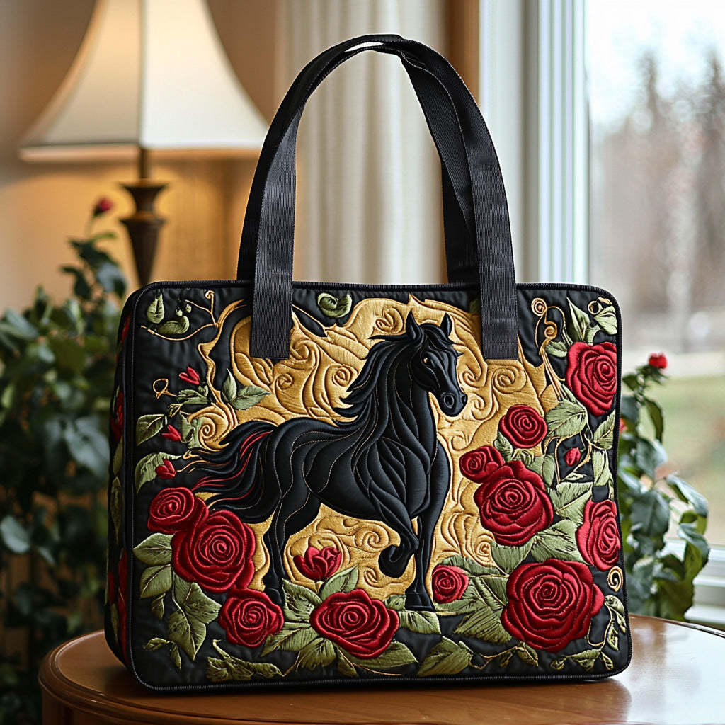 Horse Quilted Tote Bag NCU0VT202