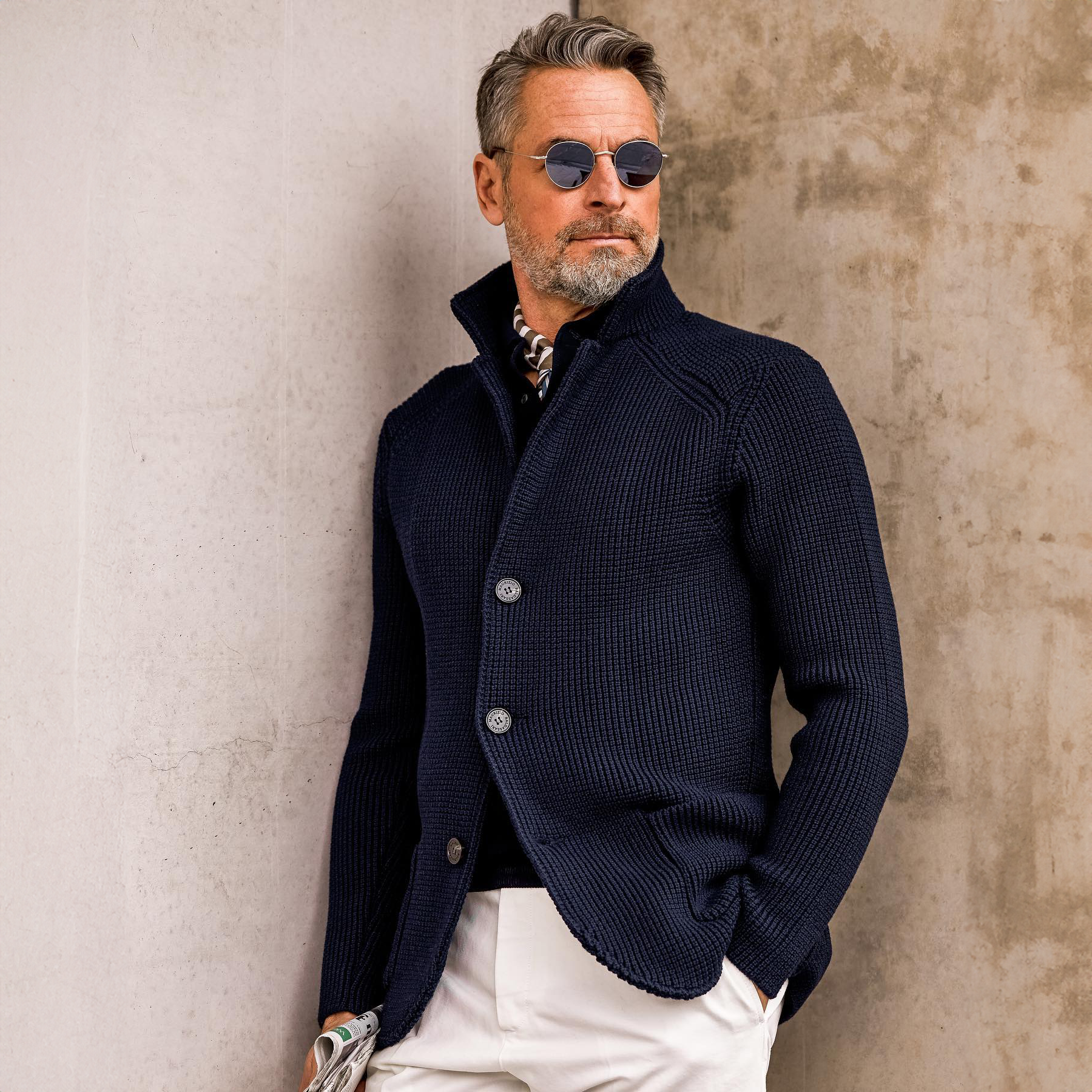Arnaud™ - Men's Retro Military Style Cardigan