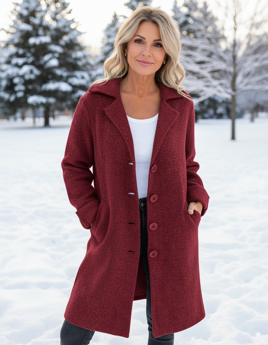 🎅 Christmas Preview Specials🎄 Wool Casual Lapel Single Breasted Long Coat