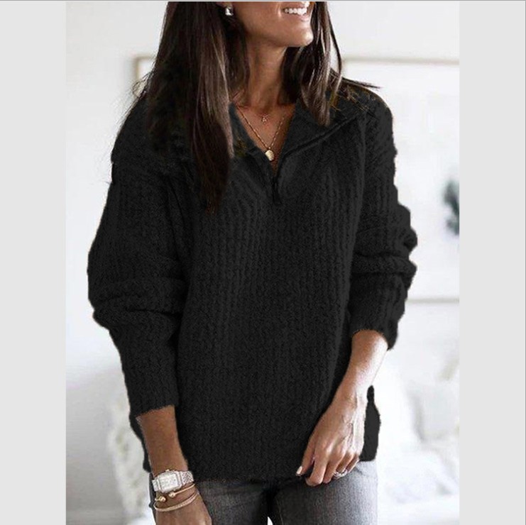 🎅 Christmas Preview Specials🎄Ribbed Half Zip Sweater For Women