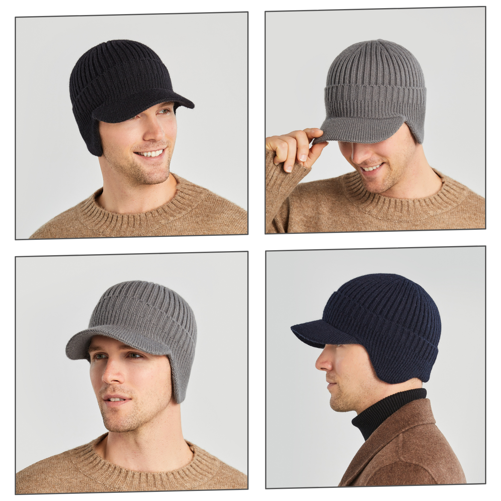 Beanie Skull Cap with Ear-Muff Pads