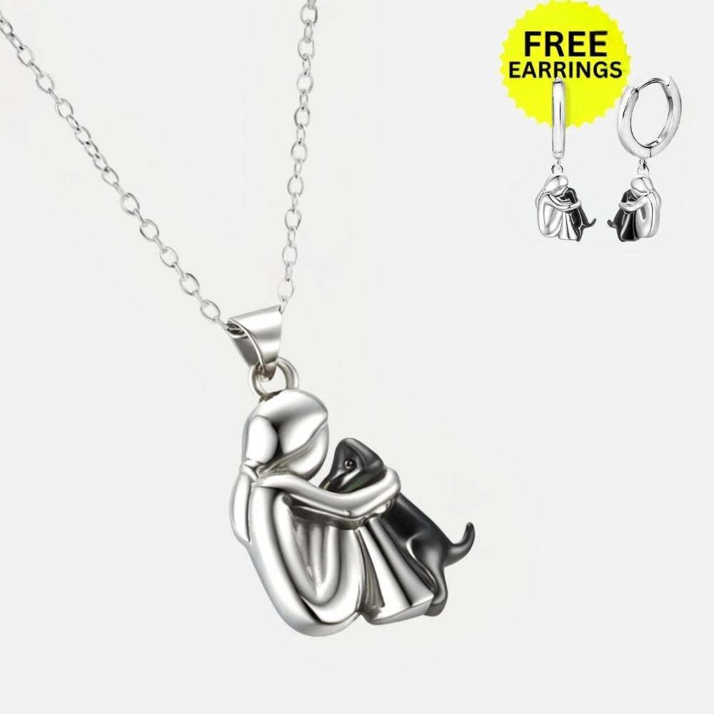 Hug Pendant Necklace with Bonus Earrings – Limited Time Offer