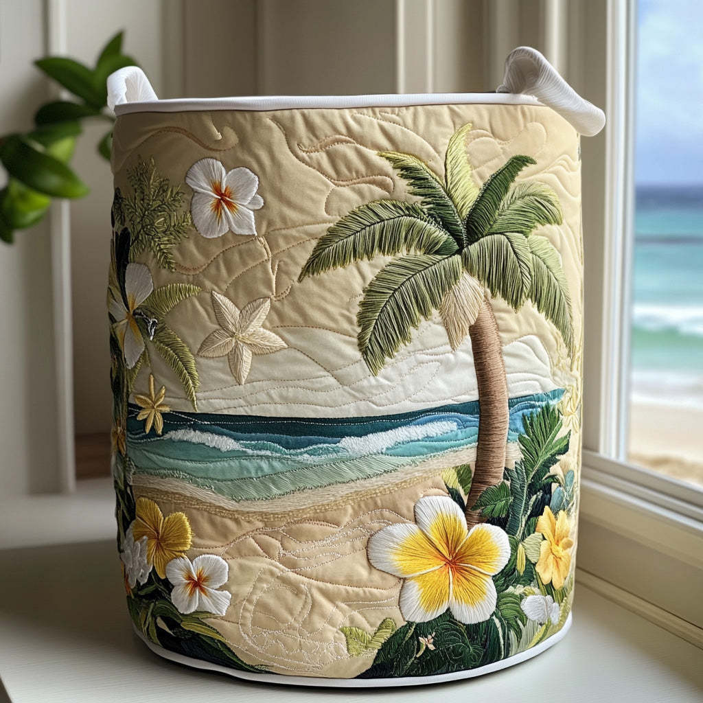 Tropic Haven Quilted Laundry Basket NCU0QN021