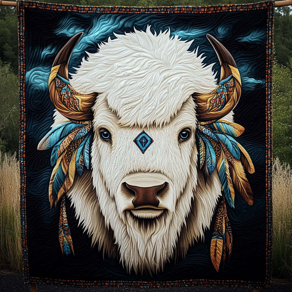 Native Bison Quilted Blanket NCU0VT76