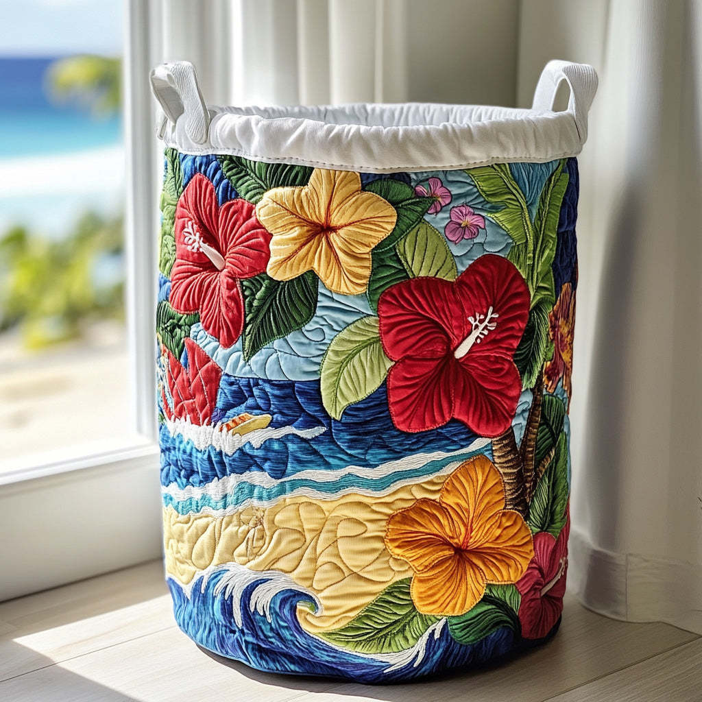 Tropic Haven Quilted Laundry Basket NCU0QN021