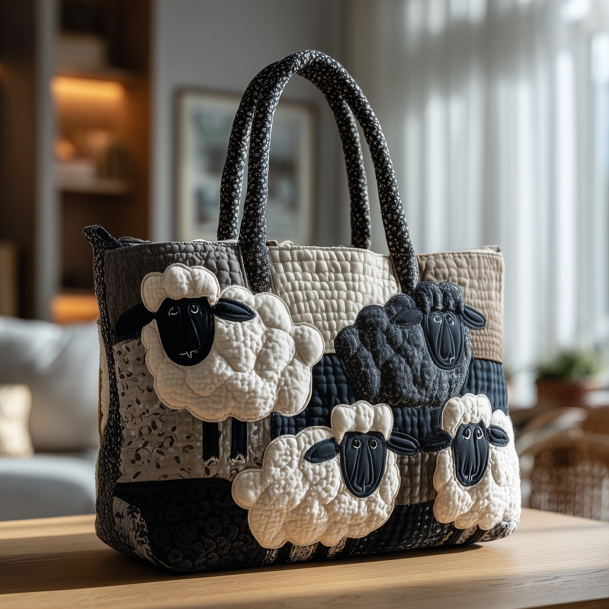 Sheep Heaven Quilted Tote Bag GFTOHD8294