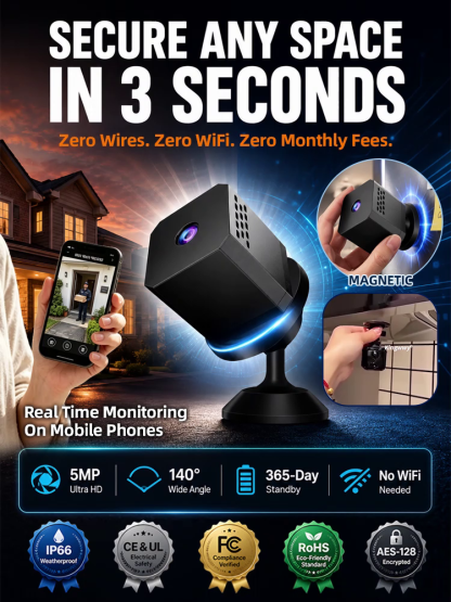 HD Smart Home Security Camera with Easy DIY Installation and Instant Phone Alerts