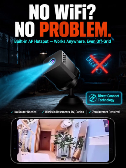 HD Smart Home Security Camera with Easy DIY Installation and Instant Phone Alerts
