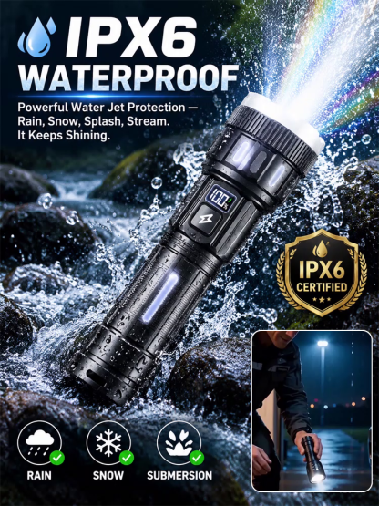 Pierces Through 1,000 Meters of Darkness Instantly! The Ultra-Beam Tactical Flashlight: Your Professional-Grade Lifeline in Critical Situations!