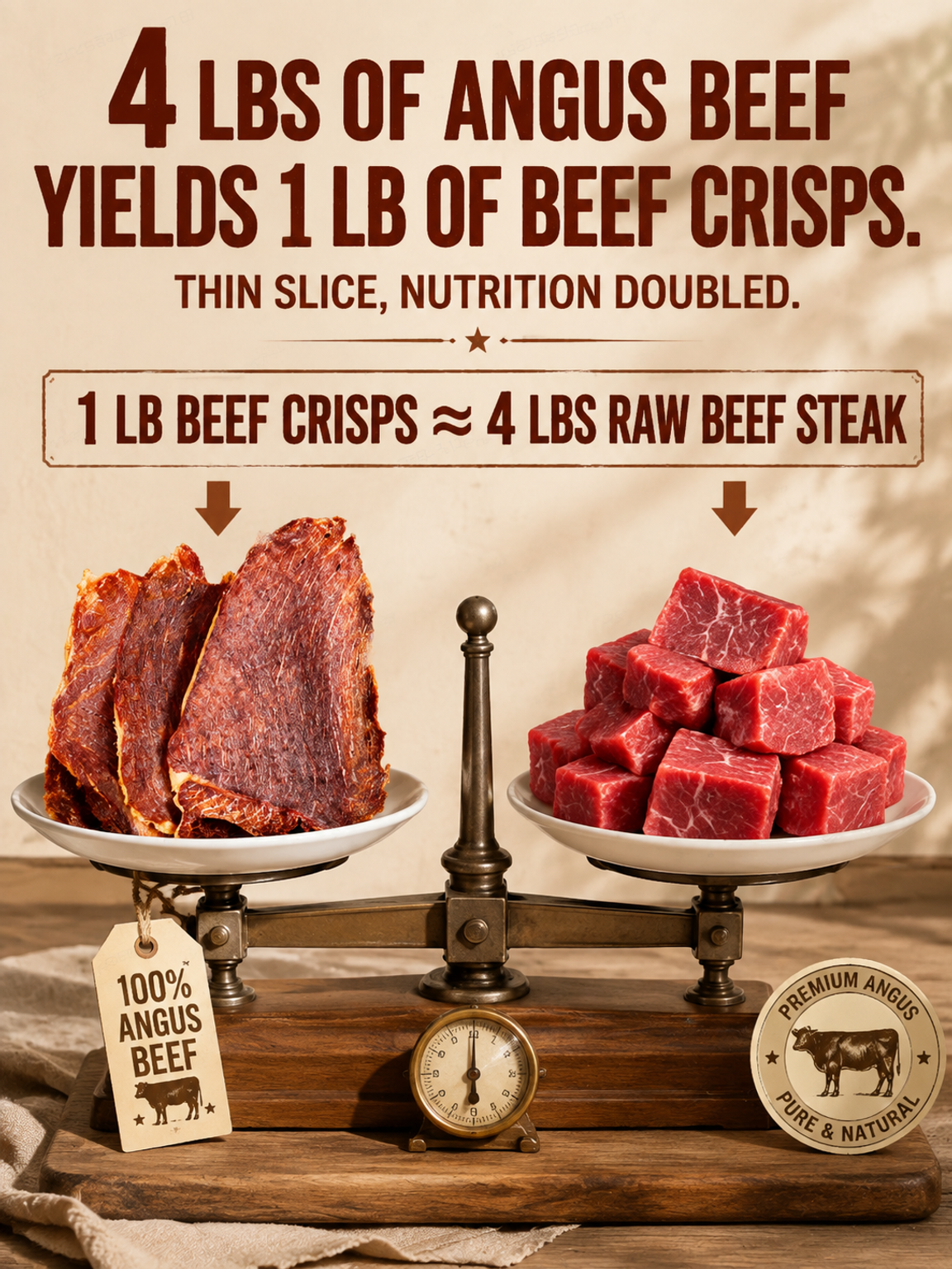 【 TODAY ONLY: Buy 1 Get 1 Free!】👉 Premium 100% Grass-Fed Crispy Beef Bites | 2-Ingredient High-Protein Snack