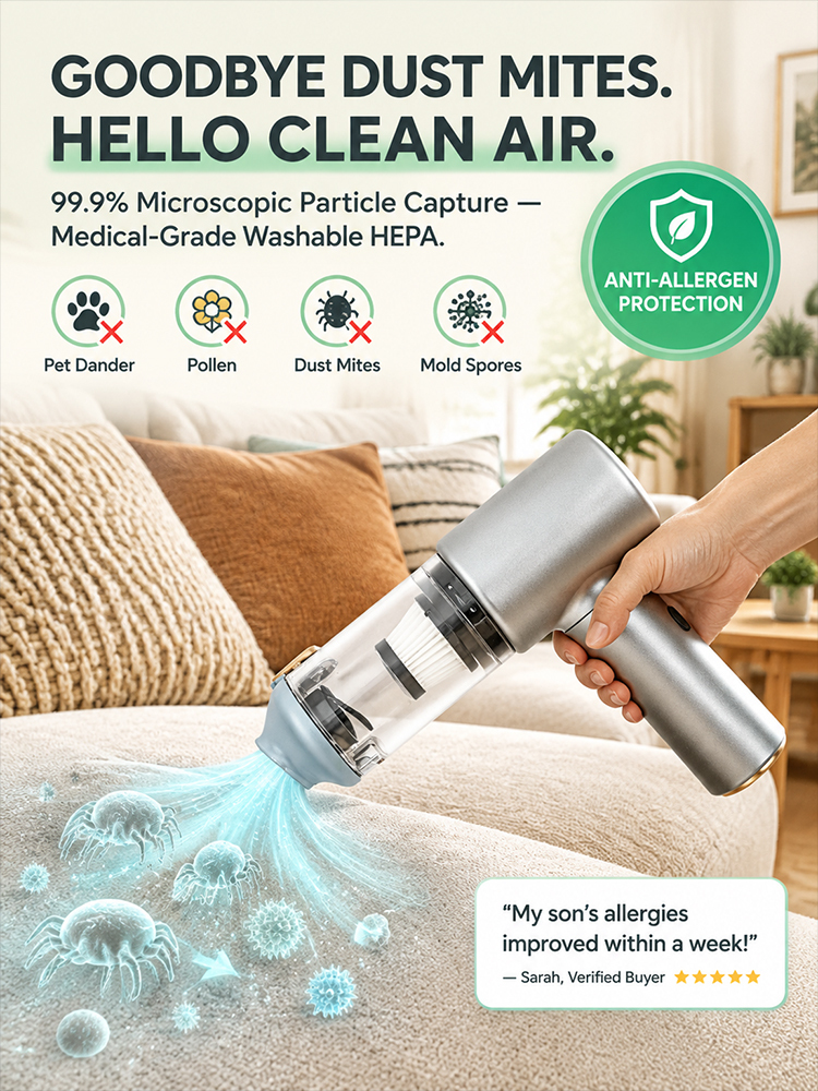🌪️⚡ 36,000 Pa storm-force suction erases all dirt instantly!
