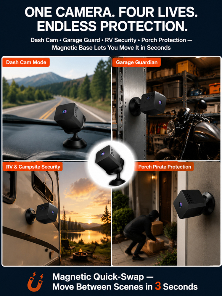 HD Smart Home Security Camera with Easy DIY Installation and Instant Phone Alerts