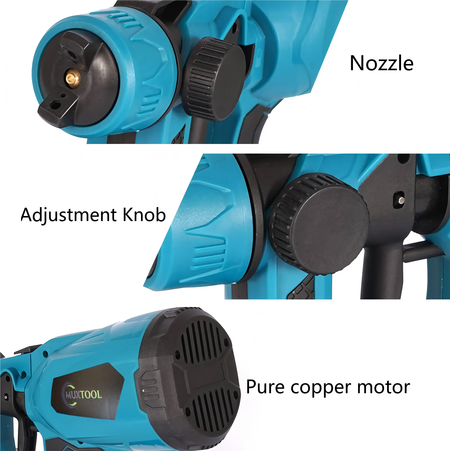 High-pressure cordless paint sprayer with 2 batteries