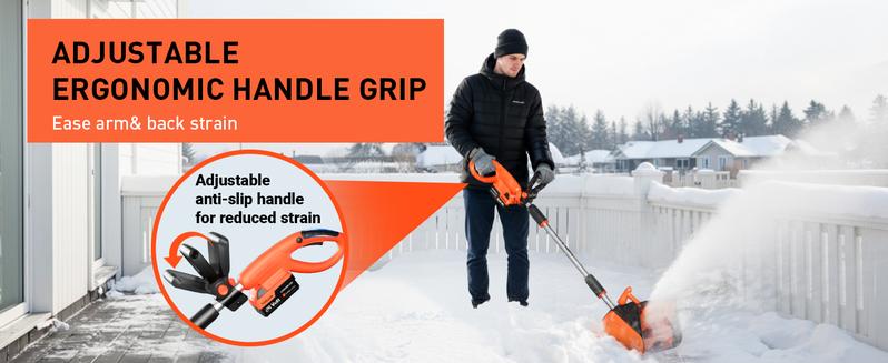 Voltask Cordless Snow Shovel 24V 13-Inch 4-Ah Battery Snow Blower with Directional Plate Adjustable Front Handle Quick Charger Included Voltask Cordless Snow Shovel 24V 13-Inch 4-Ah Battery Snow Blower with Directional Plate Adjustable Front Handle Quick Charger Included