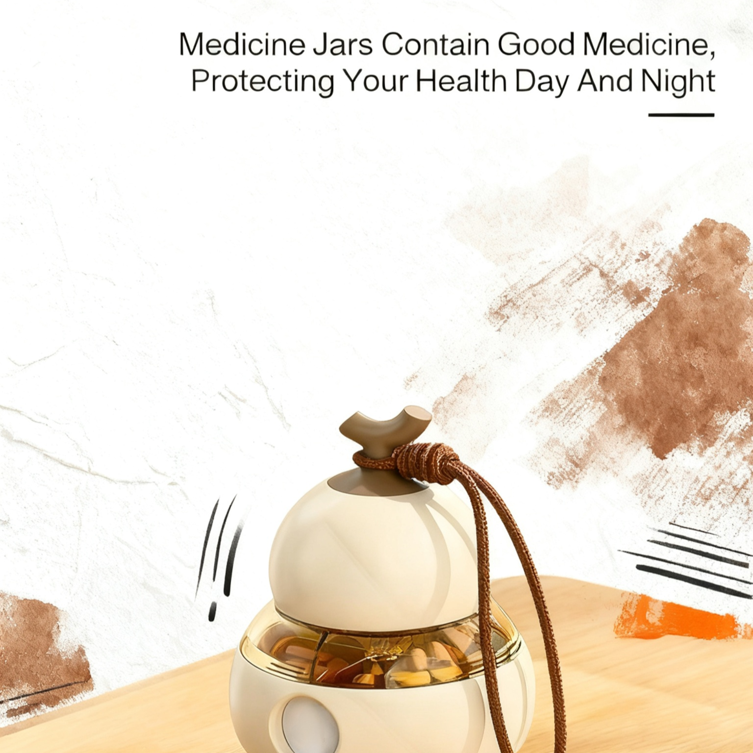 Portable Double-layer Gourd-shaped Pill Box
