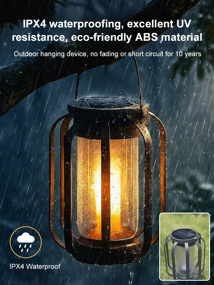 ✨【No Wiring or Tools Needed】3-in-1 Solar Flame Light | Ground, Hanging & Tripod Outdoor Lamp All-in-One✨