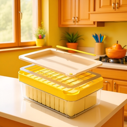 Butter Slicer & Storage Box with Built-in Cutter and Airtight Seal