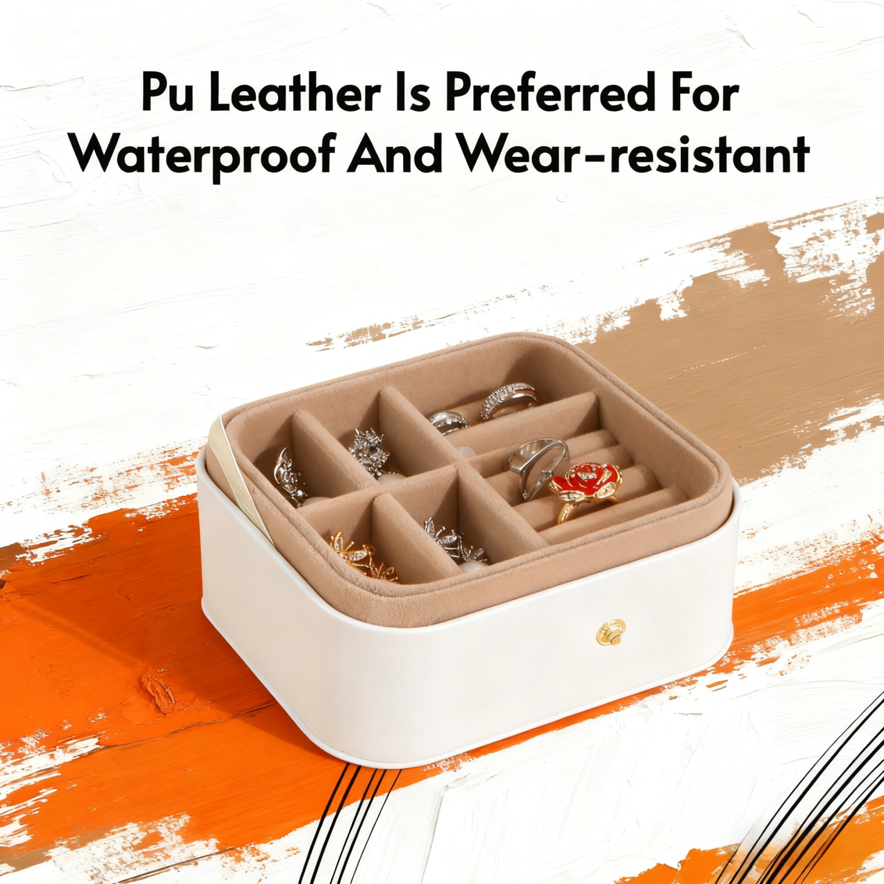 Portable Jewelry Storage Box for Necklaces, Earrings, and Rings