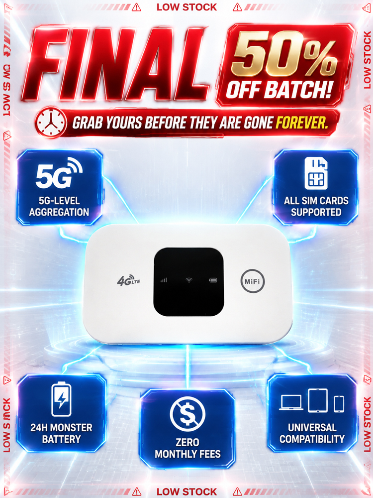 [Limited Time] Starlink-Powered Portable 5G Router — LIFETIME ZERO MONTHLY FEES, 100% Global Signal!