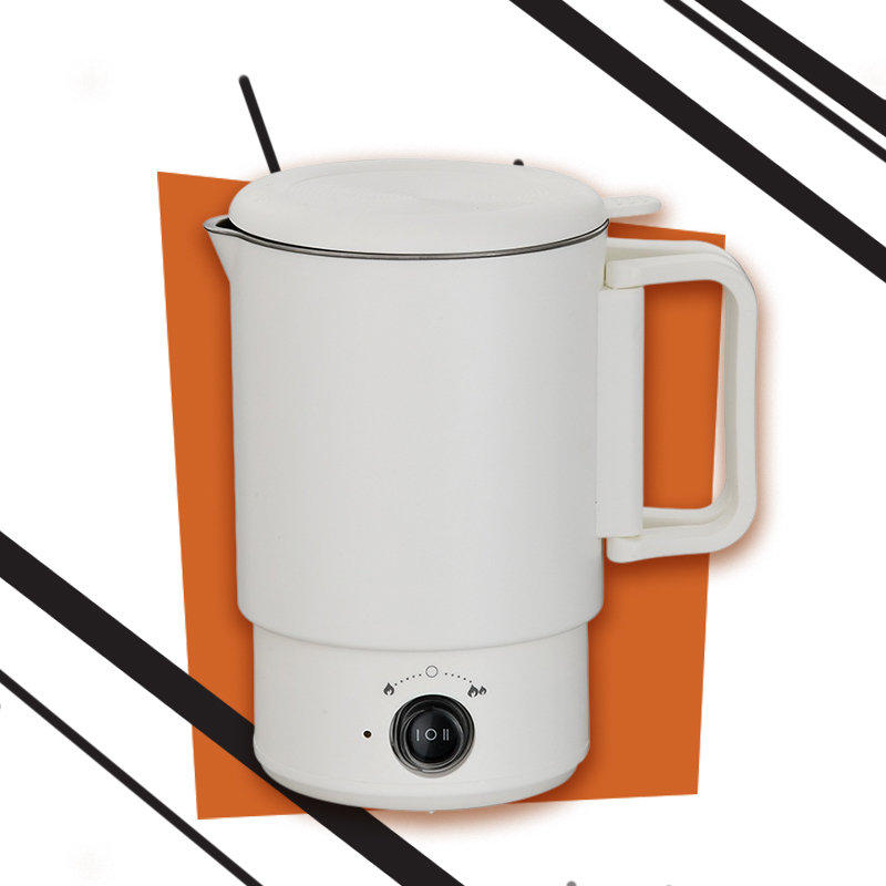 One-piece folding portable kettle