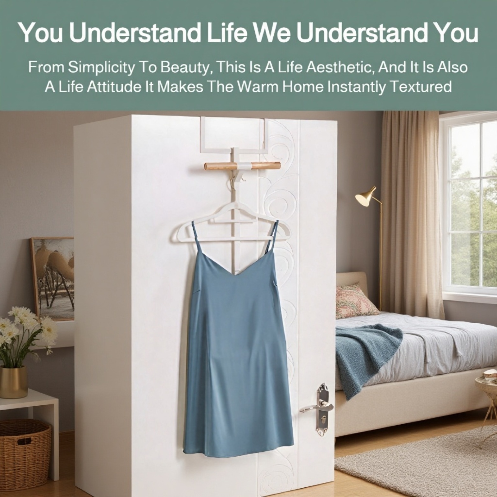 Space saving bag organizer mounted on door